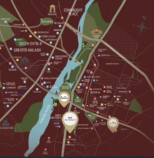 M3M Jacob & Co Noida Location and Connectivity